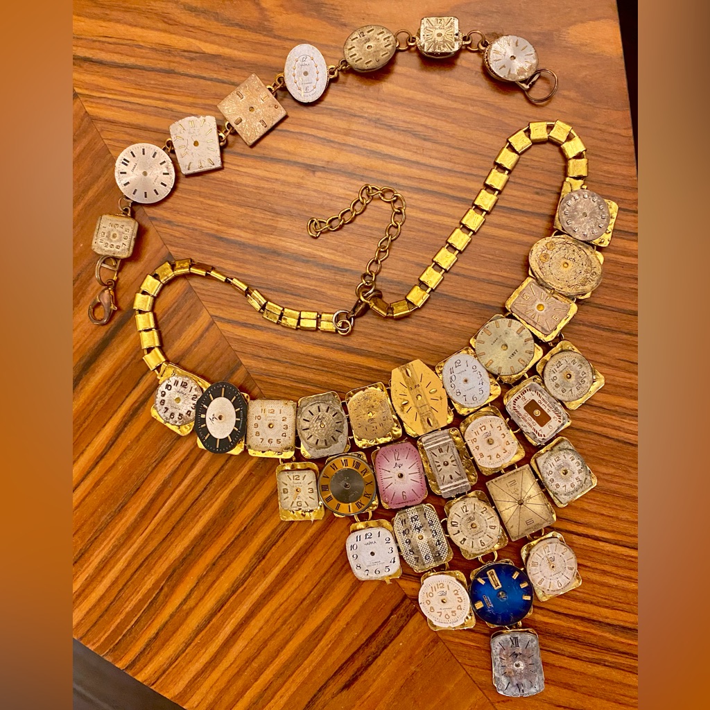 Handmade One Of A Kind Vintage Watch Necklace Bracelet Set